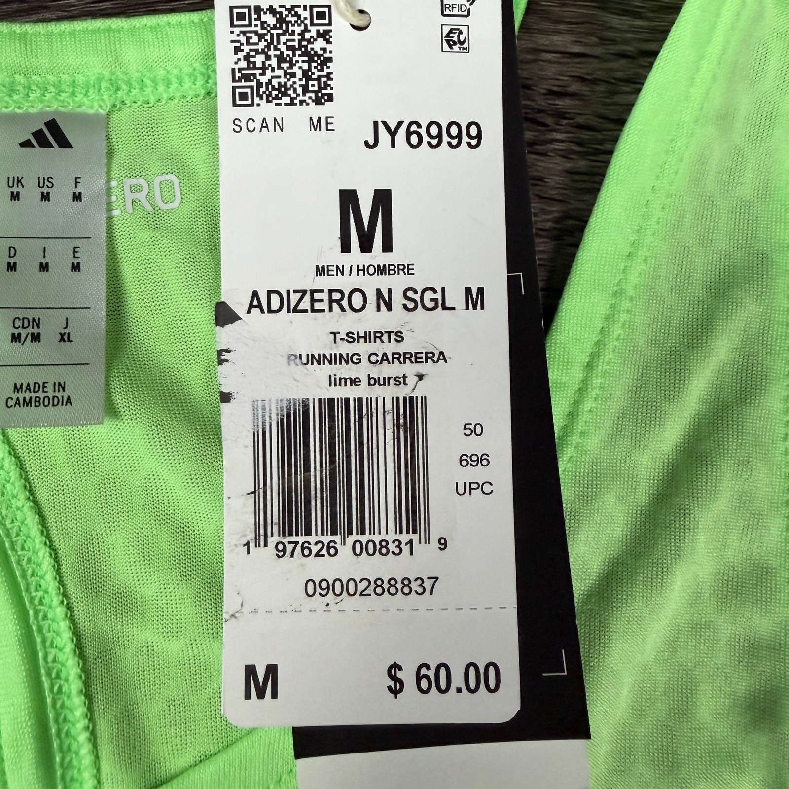 ADIDAS Adizero NYC New York Pro Elite Running Singlet Men's M Lime JY6999 gallery