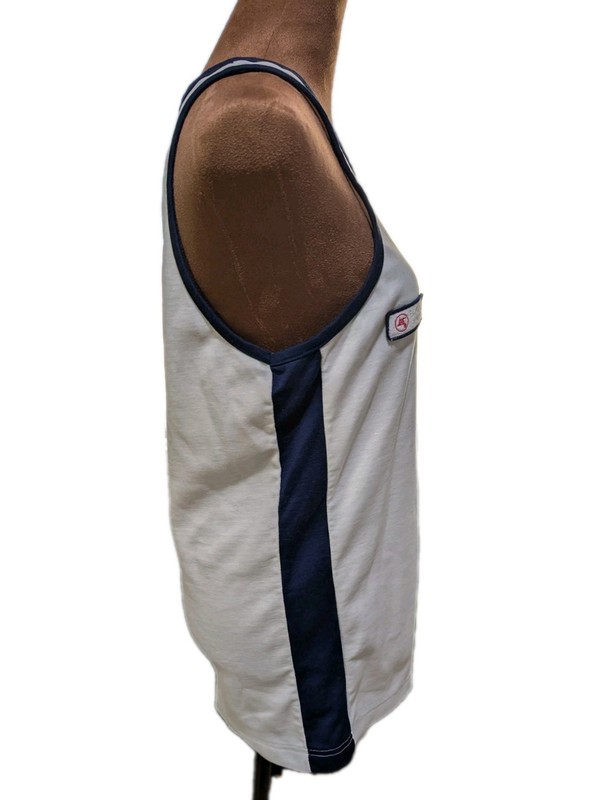 Bander Sports White amd Blue Tank Top Men's Shirt Large Sleeveless Beach Summer gallery