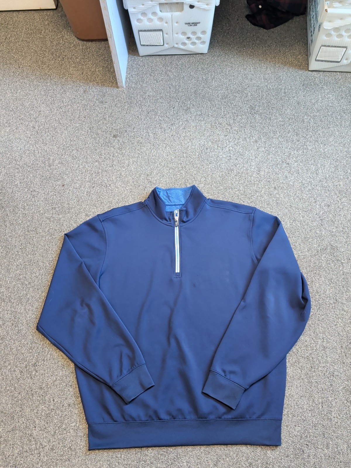 MENS FAIRWAY & GREENE F&G TECH LONG SLEEVE NAVY BLUE 1/4 ZIP PULLOVER SIZE XL gallery