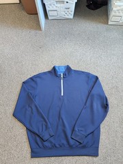 MENS FAIRWAY & GREENE F&G TECH LONG SLEEVE NAVY BLUE 1/4 ZIP PULLOVER SIZE XL