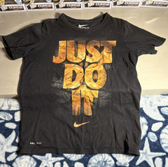Nike Dri-FIT Men’s Athletic Fit T-Shirt Black/Gold M Just Do It Graphic🔥