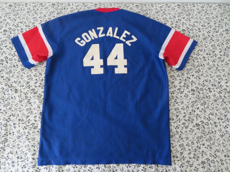 vtg rare MLB texas rangers southern athletic baseball jersey size L #44 gonzalez gallery