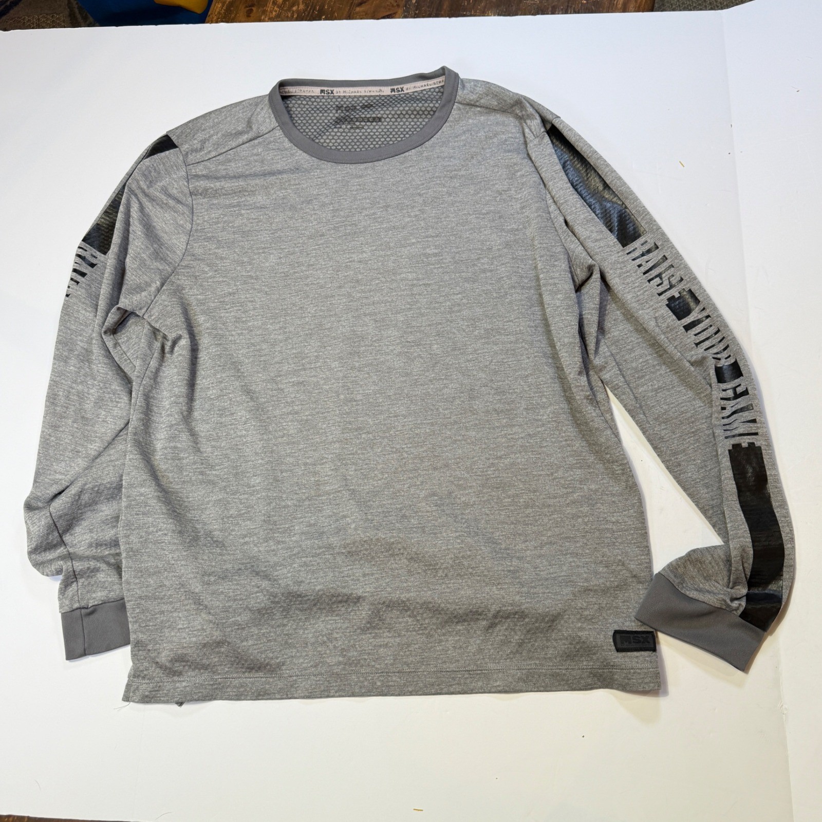 MSX by Michael Strahan Long Sleeve Raise Your Game M Men's Gray Long gallery