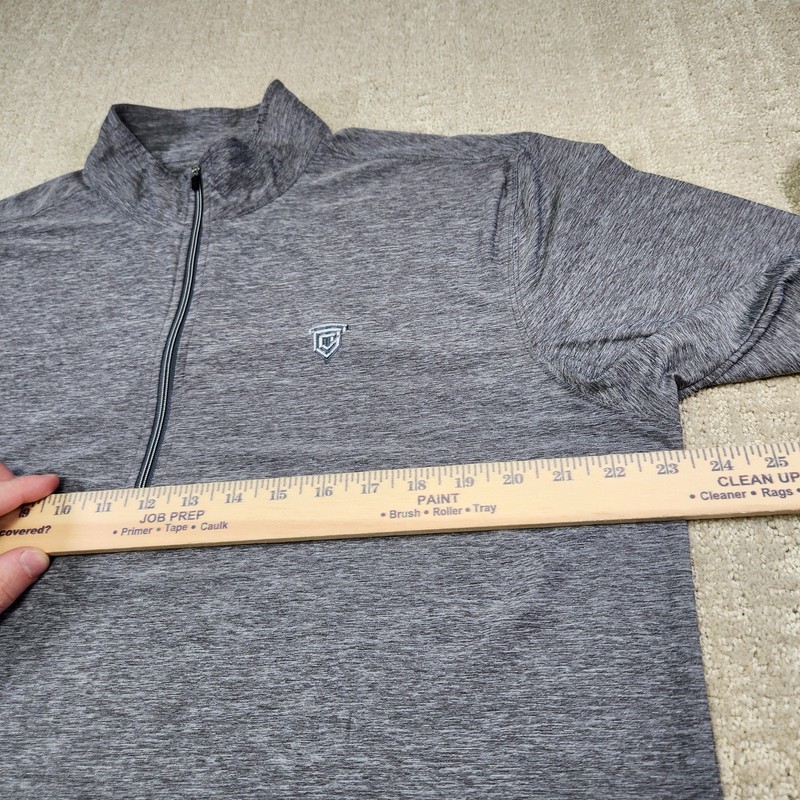 Straight Down Pullover Men Large Gray Performance 1/4 Zip Golf Lightweight gallery