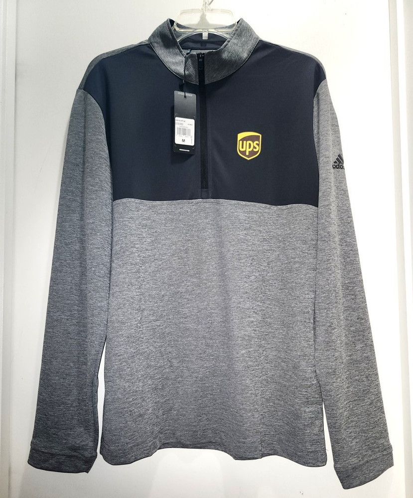 NEW UPS United Parcel Service Adidas Pullover 1/4 Zip Size Medium