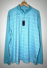 NWT Johnnie-O Performance Men’s 1/4 Zip Pullover Long Sleeve Lightweight Blue-XL