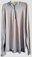 Nike Running Dri-Fit Top Mens L Fighting Irish Gray Pullover Long Sleeve 1/2 Zip