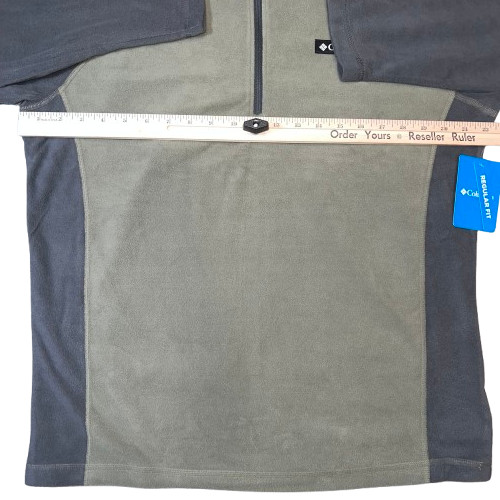 Columbia Life Pointe Men's Half Zip Fleece Pullover Sweater Gray Medium M NEW gallery