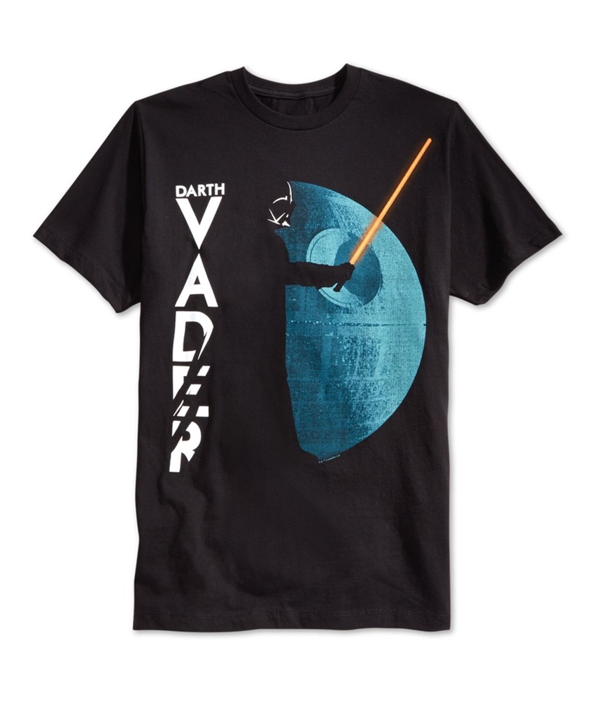 Mighty Fine Mens Vader's Pose Graphic T-Shirt, Black, Small gallery