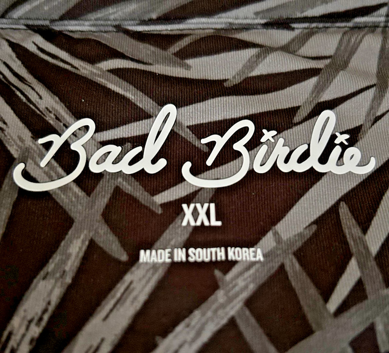 Bad Birdie Golf 1/4 Zip Pullover Jacket Mens XXL / 2XL Gray Palm Leaves UPF 50 gallery
