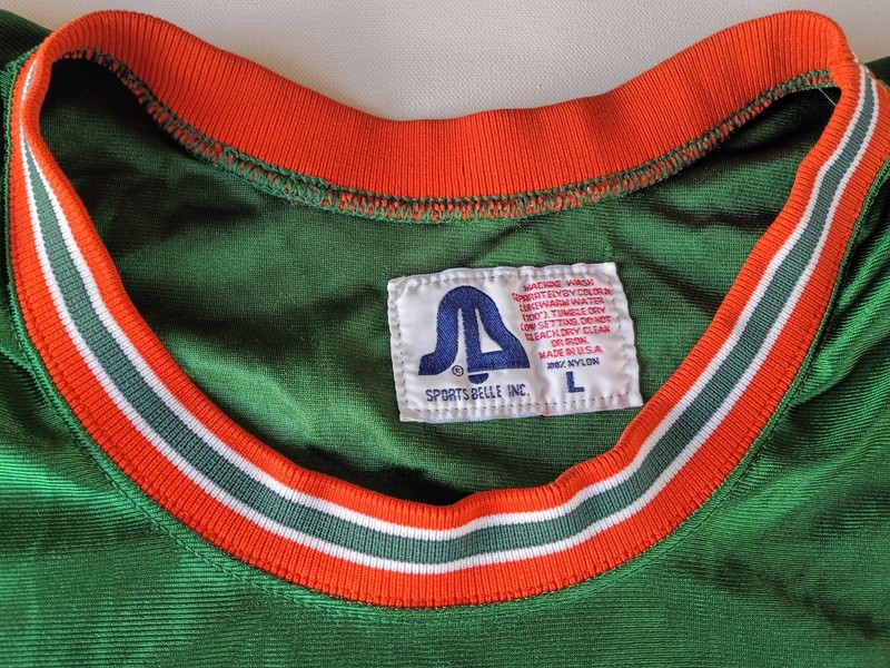 SPORTS BELLE INC VINTAGE 80s SEMINOLE FLORIDA NYLON BASKETBALL JERSEY SIZE L gallery