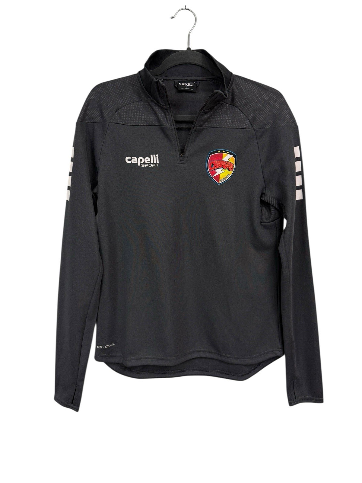 Capelli Sport 1/4 Zip Chargers Soccer Club CS-Cool Training Top Gray Medium gallery