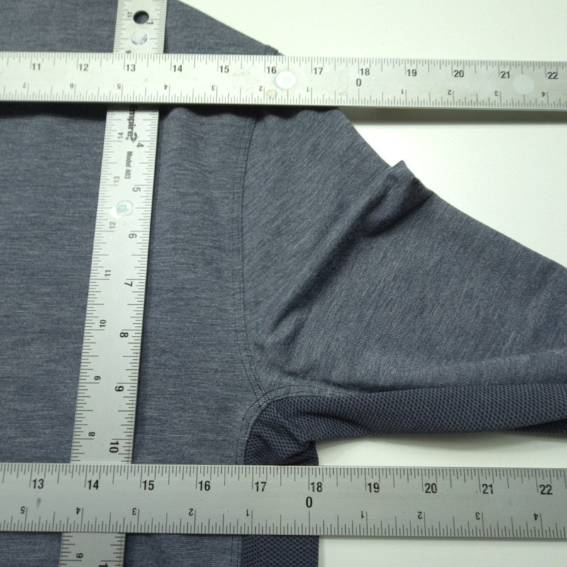 Lululemon Mens Shirt Small Gray Basic Long Sleeve Gym Pocket Tee Performance S gallery