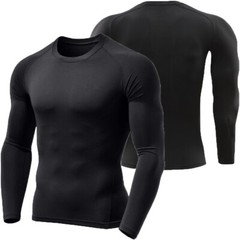 Men’s Long Sleeve Compression Shirt UPF 50+ UV Sun Protection Athletic Shirts
