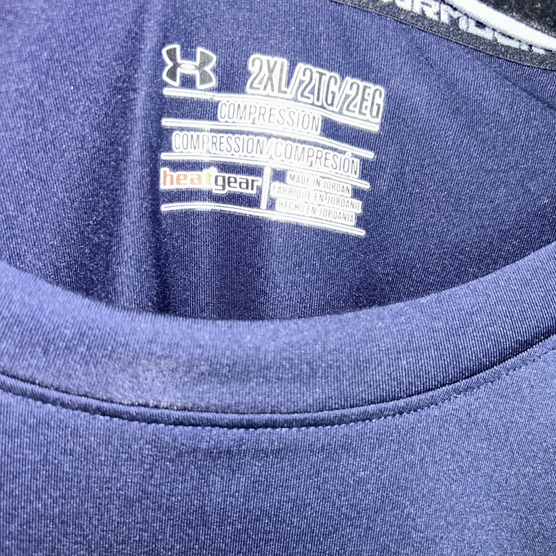 Under Armour Men's Compression 2Xl/2TG/2EG Short Sleeve Navy Casual Shirt gallery