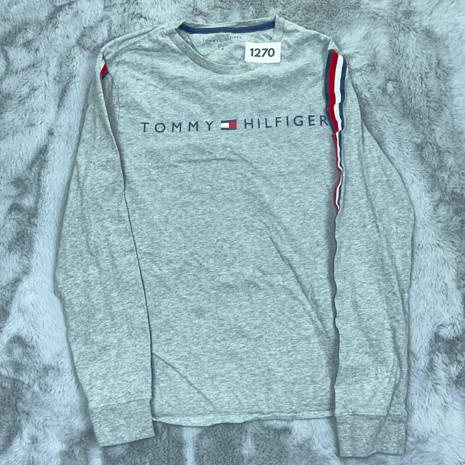 Tommy Hilfiger Shirt Mens Gray Medium Ribbon Long Sleeve gallery