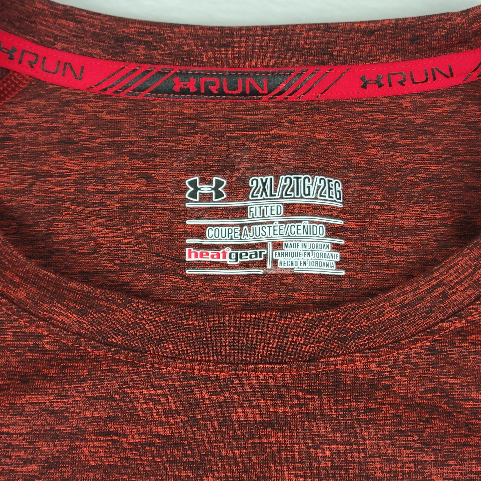 Under Armour Shirt Mens 2XLarge Red Fitted Heat Gear Long Sleeve XRUN gallery