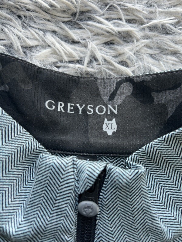 Greyson Pullover Mens XL Green Herringbone Tate 1/4 Zip Golf Stretch Mock Neck gallery