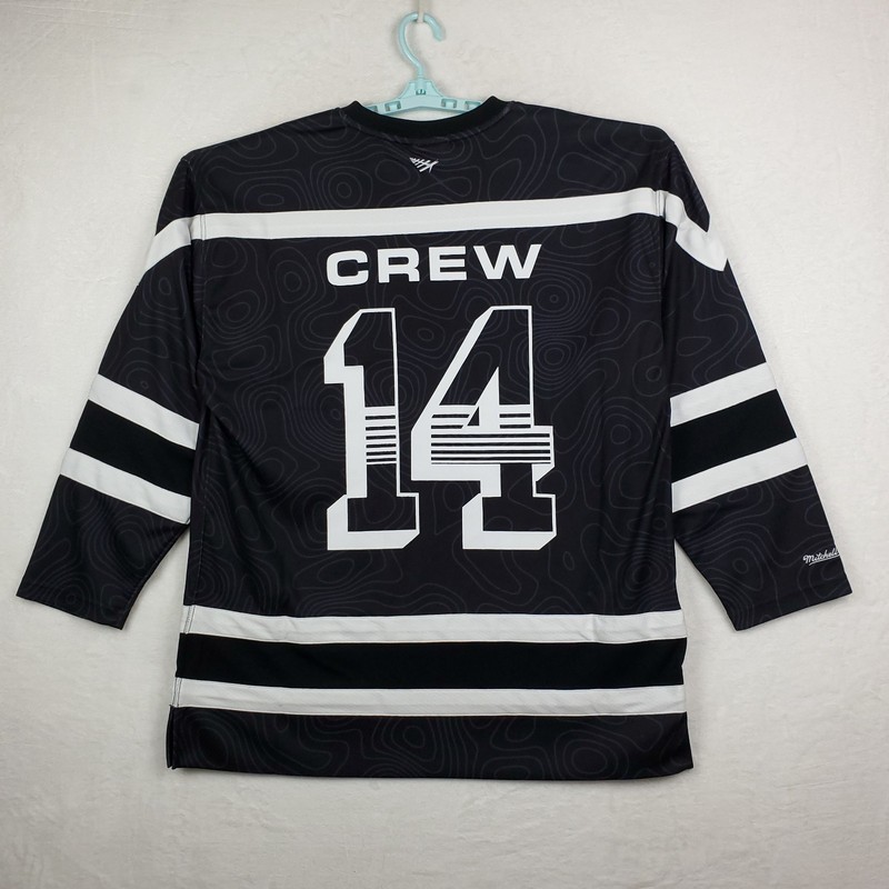 Paper Planes Mitchell & Ness XL XLarge Hockey Jersey Embroidery Logo Black NWT gallery