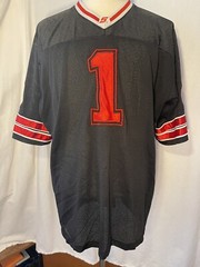 SNAP-ON TOOLS Special Edition 2009 Black Red Mesh FOOTBALL JERSEY #1 Large XL