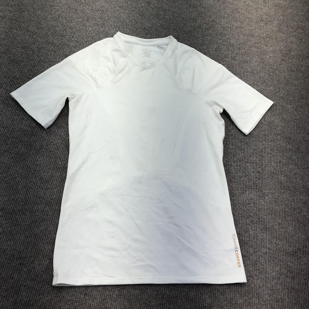 Tommie Copper Shirt Mens Medium White Compression Shoulder Support Copper Znergy