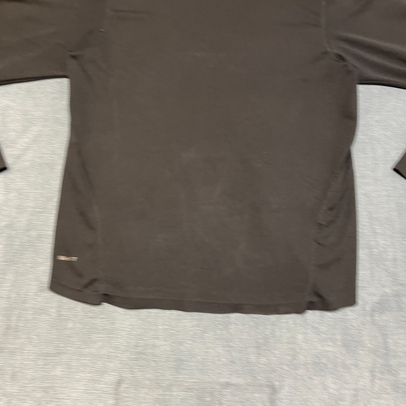 Nike Fit Dry Running Shirt Men Medium Black Long Sleeve Crew Neck Training Sport gallery