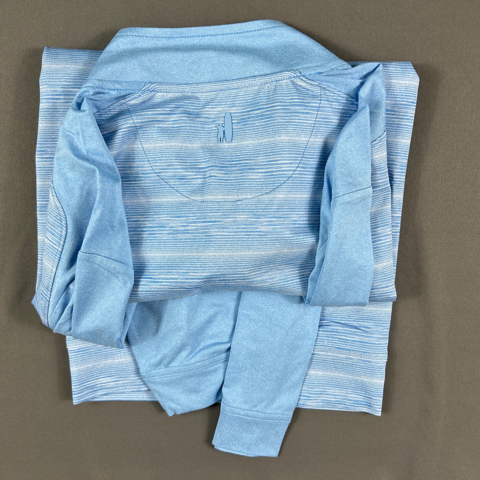 Johnnie-O Golf Pullover Bert 1/4 Zip Medium Malibu Blue Striped NWT MSRP $128 gallery