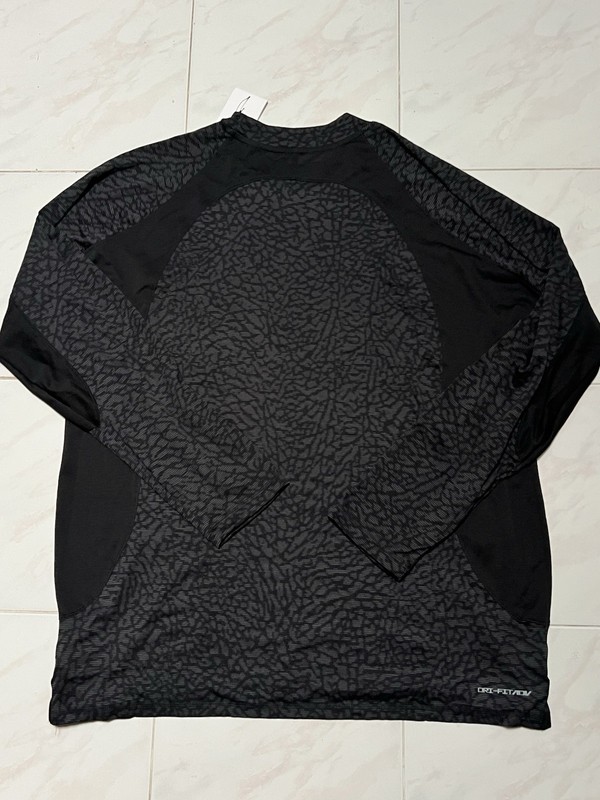Men 2XL New NIKE Air Jordan Dri-Fit ADV Long Sleeve Shirt Black FD8123-022 $80 gallery