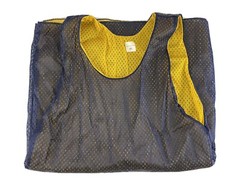 Vintage Sand-Knit MacGregor Reversible Mesh Tank Top Medium Navy Blue Yellow NOS