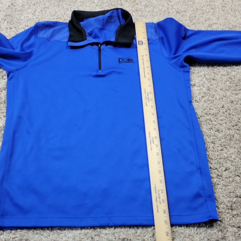 Nike Golf Pullover Mens Large Blue Standard Fit 3/4 Zip Dole Logo Sweatshirt gallery