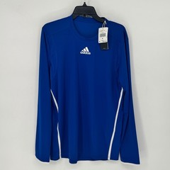 Adidas TI Jersey LS Long Sleeve Training Shirt Royal Blue White HT7342 Mens M