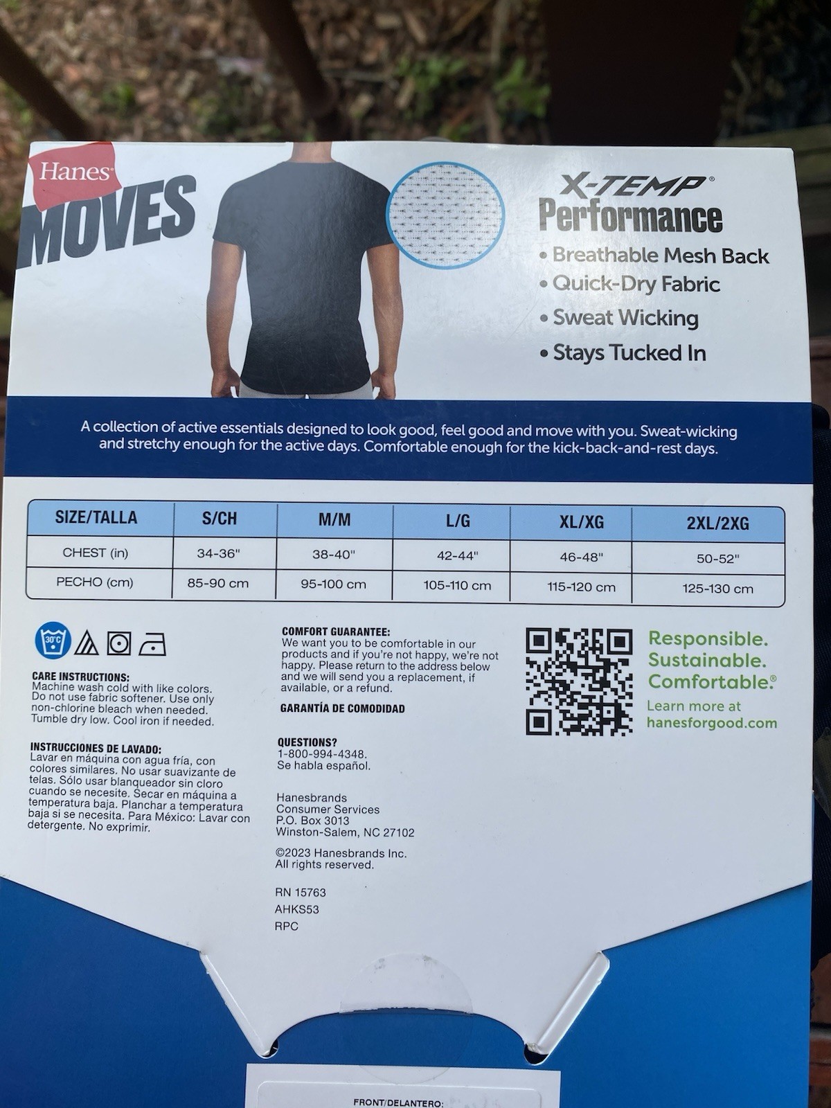 Hanes Moves X-TEMP Mesh Tagless Quick-Dry T-Shirt 3-Pack Black S 34-36 gallery