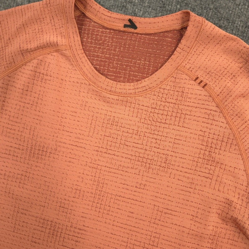 Lululemon Metal Vent Tech Shirt Mens M Disrupted Grid Mulled Wine Long Sleeve gallery