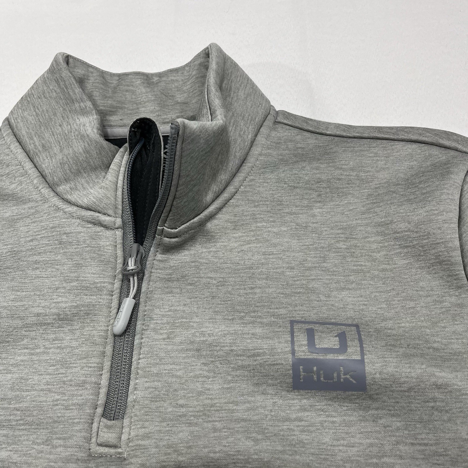 Huk Coldfront+ Performance 1/4 Zip Gray Mens Size Small Fishing Outdoors Camping gallery