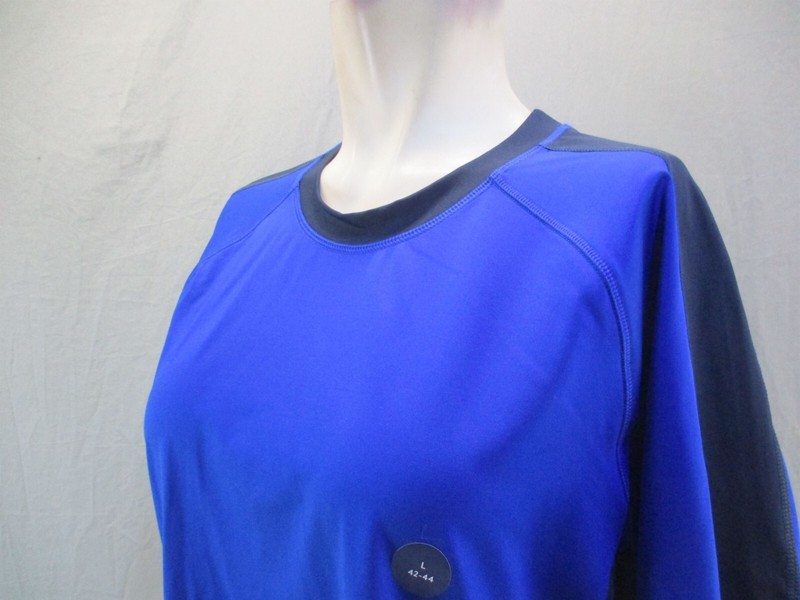 NWT LANDS' END Size L Men Multicolor Crew Neck Short Sleeve Athletic Top 251 gallery