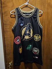 Marvel-Men’s The Avengers 60th Anniversary Basketball Jersey, SIZE: Large Lids