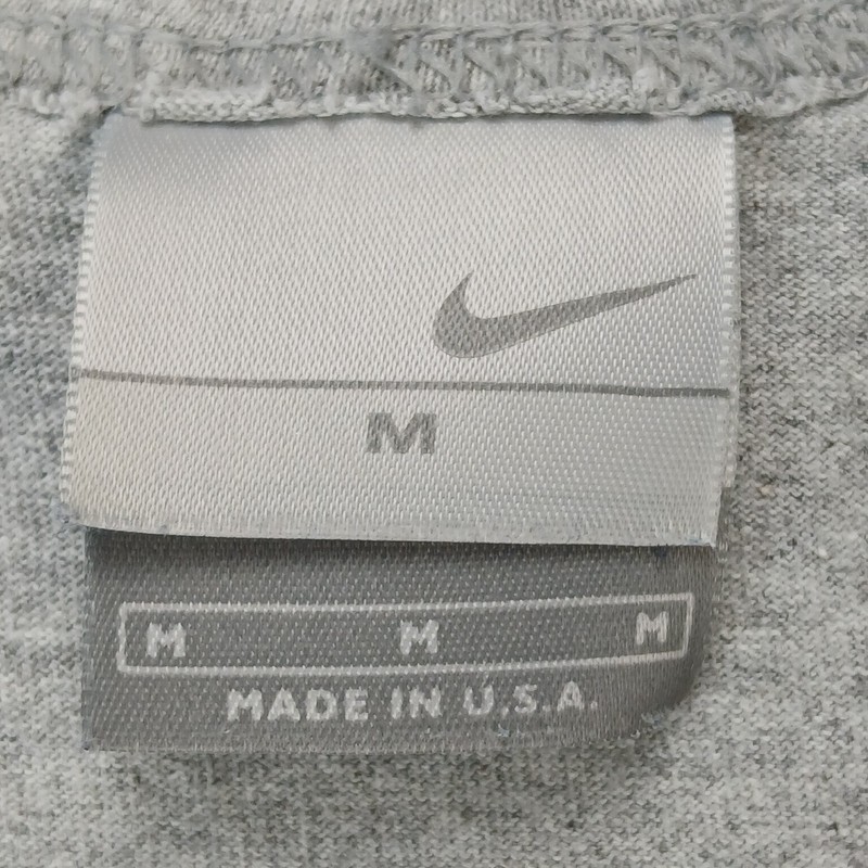 Vtg Y2K Nike Shirt Mens Medium Gray Made USA Athletic Tank Top Swoosh Logo gallery