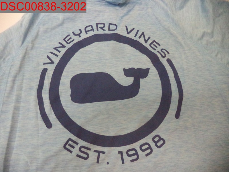 Vineyard Vines Men Blue Logo Fishing LongSleeve Performance Harbor Hoodie Tee XS gallery