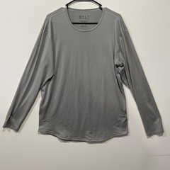 BYLT Premium Basics Mens Gray Long Sleeve Performance Shirt Athletic Top
