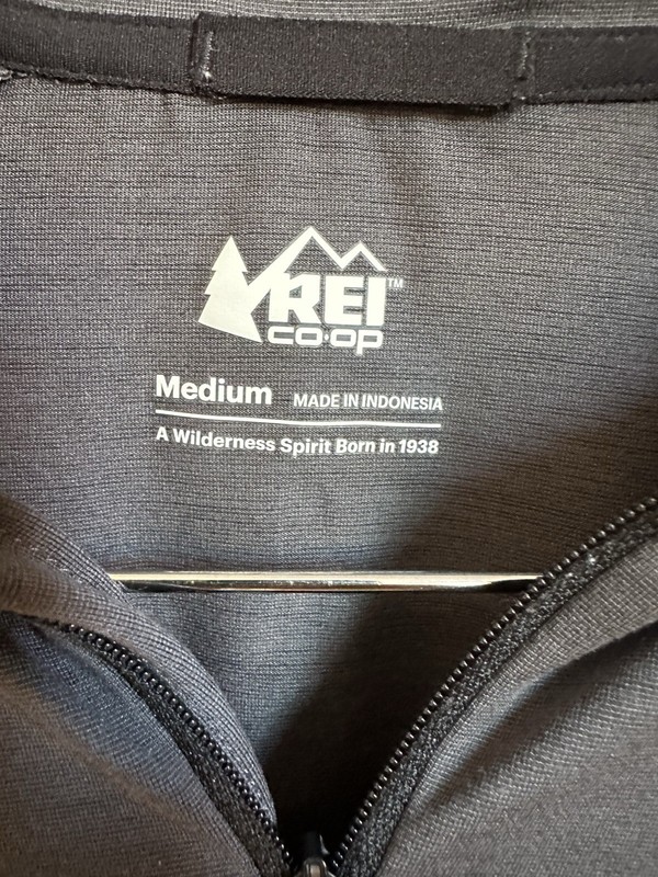 REI Co-Op Quarter Zip Pullover Men’s Medium Gray Performance Stretch Lightweight gallery