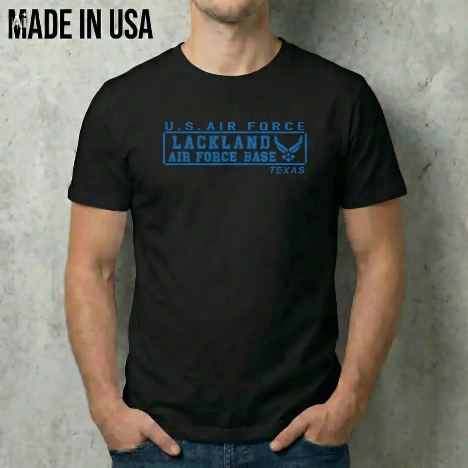 NEW Lackland Air Force Base Black - Military SHIRT SIZE S-2XL MADE IN USA gallery