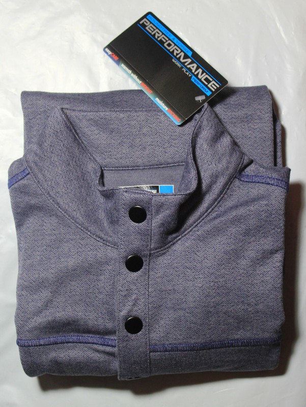 Roundtree & Yorke New Mens 1/4 Button Performance Pullover Shirt Sweater L Large gallery