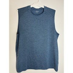 BCG Mens XL Blue Heathered Sleeveless Activewear Muscle Tank Top Gym Shirt
