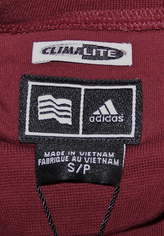 NEW ADIDAS CLIMALITE Cotton & Polyester Long Sleeve Mock Collar Golf Shirt Red S gallery