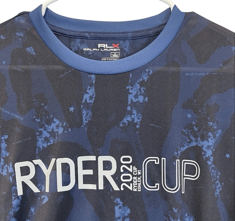 RLX RALPH LAUREN Men Long Sleeve Performance Shirt M Navy Ryder Cup Golfcore NEW gallery