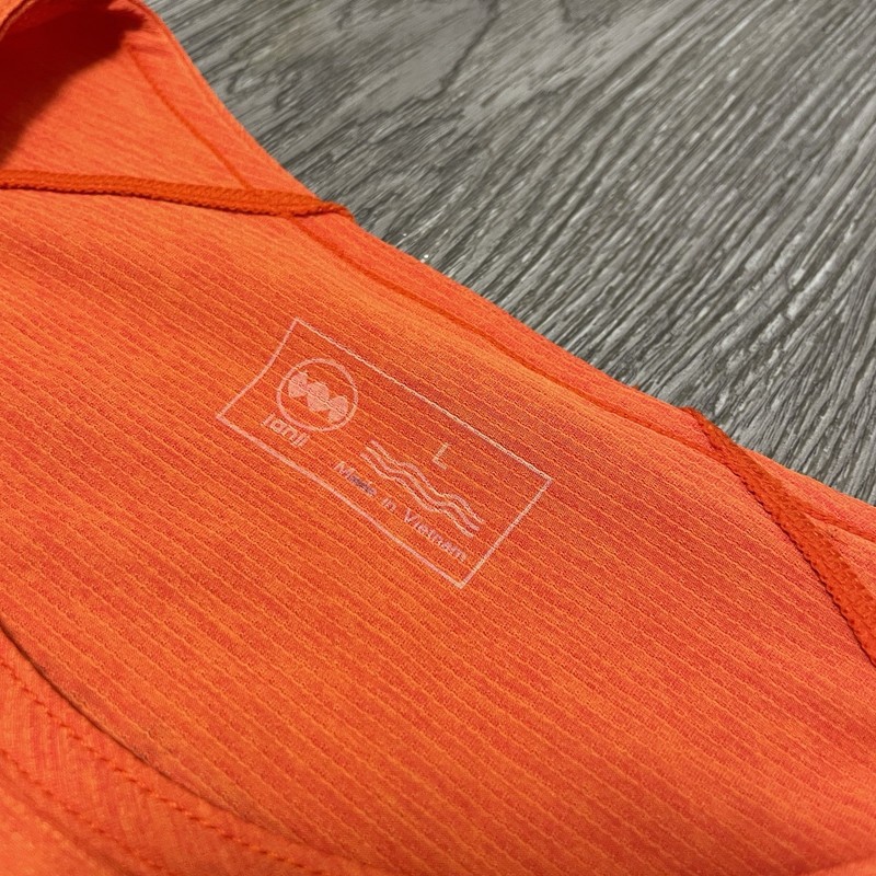 Janji x Nissaco T-shirt Men's Large Orange Graphic Running Lightweight Wicking gallery