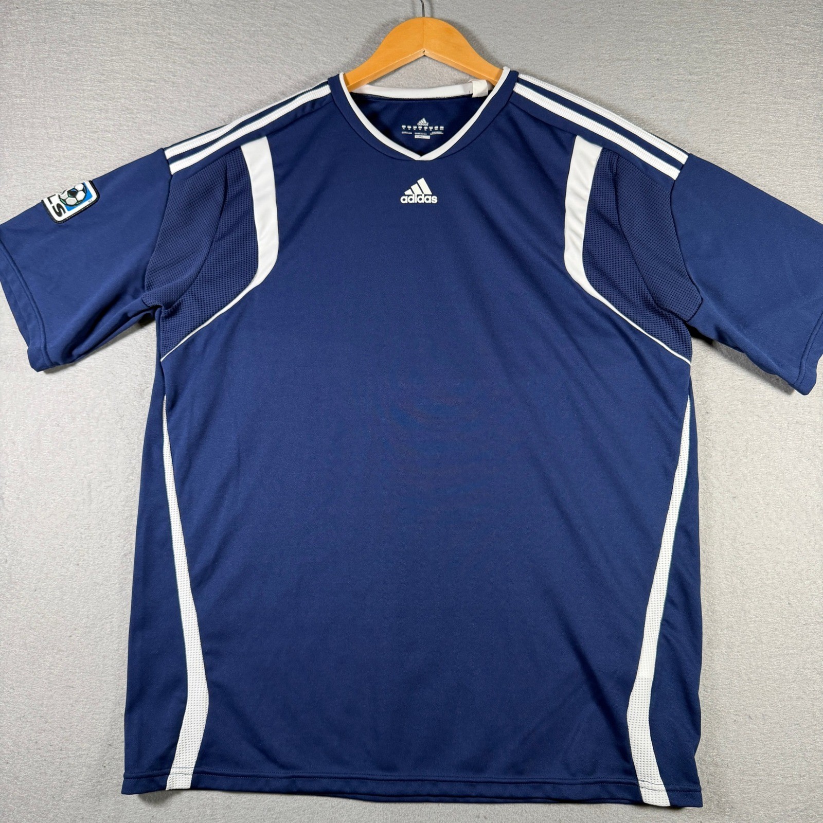 Adidas ClimaCool MLS Soccer Jersey Mens XL Navy Blue White Short Sleeve Sport gallery