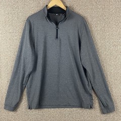 Footjoy Pullover Men’s Large Mid Layer Golf 1/4 Zip Lightweight Gray T687