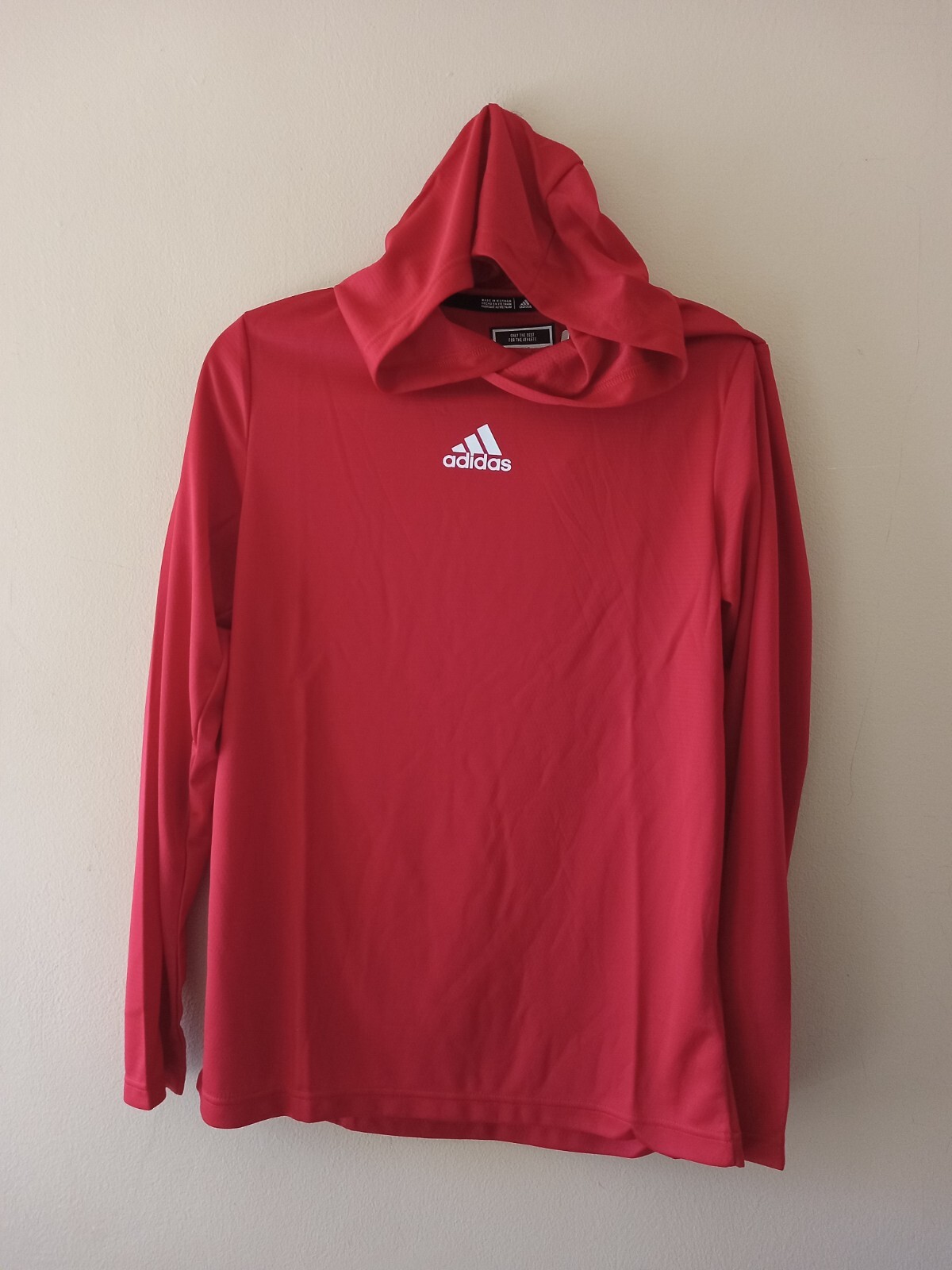Adidas Red Heat.Rdy Hooded Long Sleeve Shirt Size Small gallery