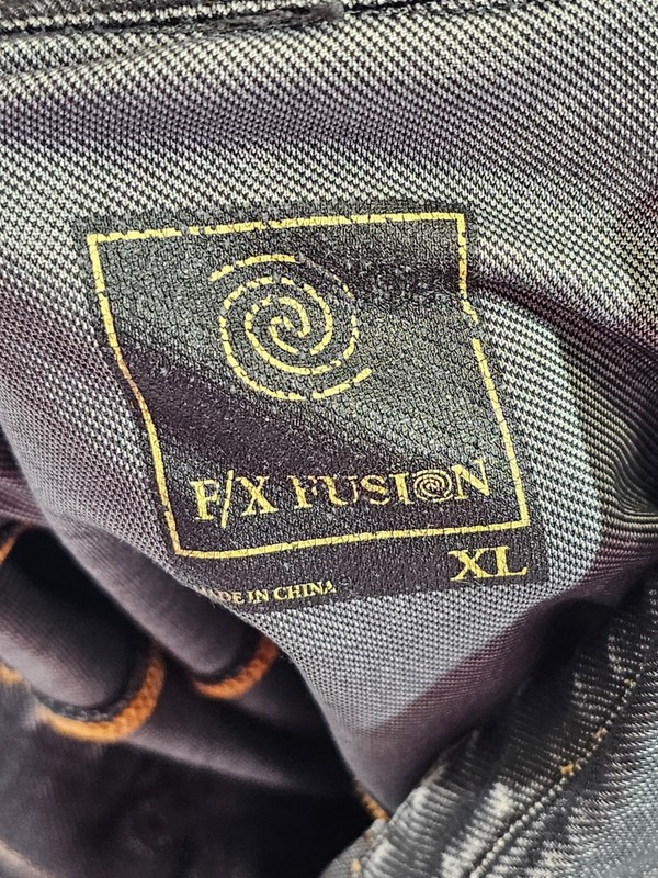 F/X Fusion XL Distressed Polo Shirt T-Shirt Tee Top Short Sleeve Gray EUC gallery